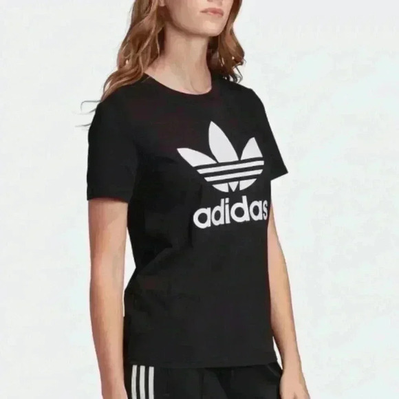 Adidas Trefoil Logo Tee Shirt Sz S - Picture 2 of 8